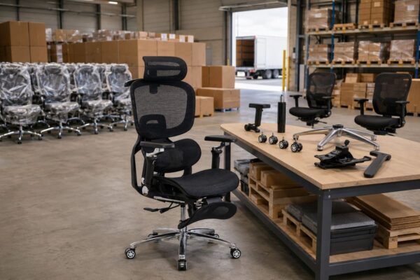 Trei ore într-un depozit de mobilier de birou: ce se vede acolo și nu se vede în catalog